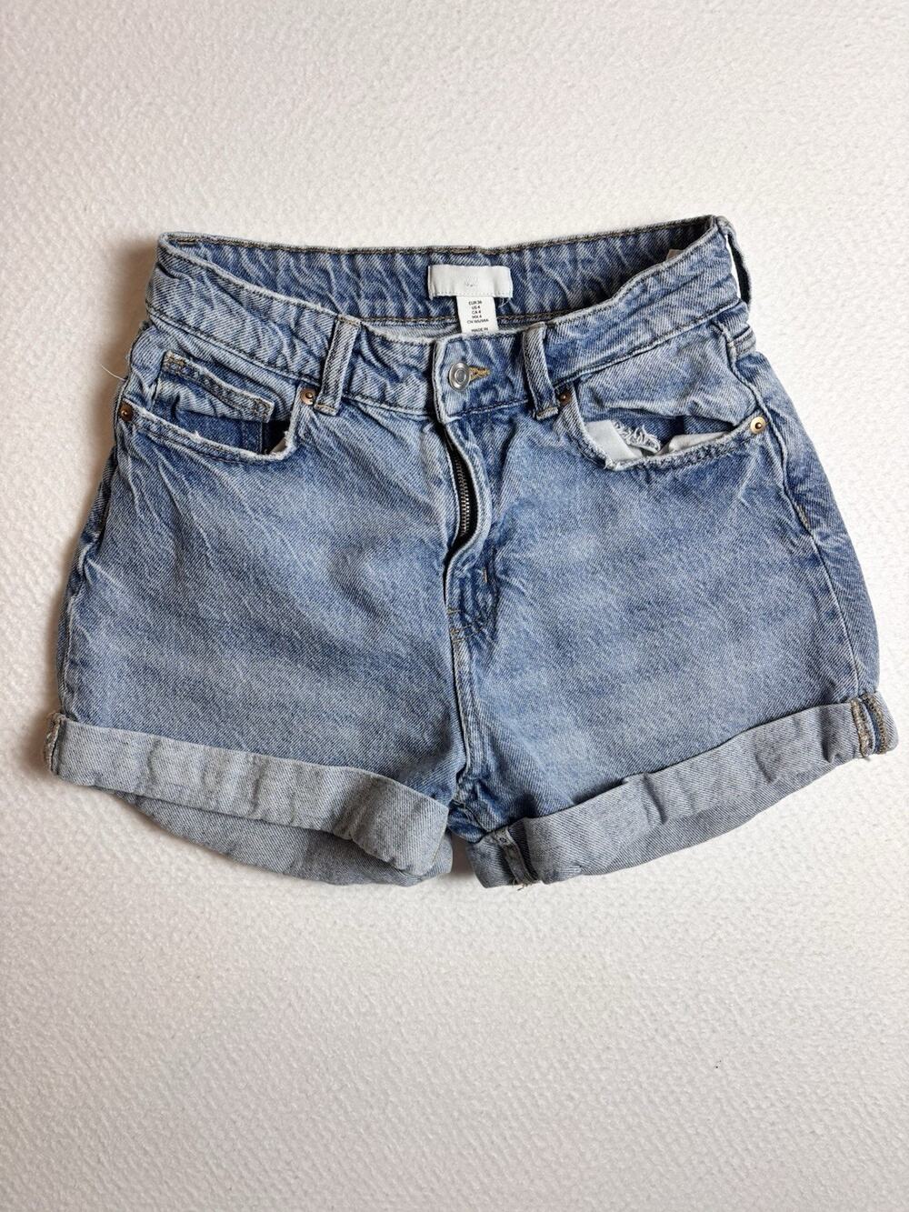 H&M Women's Denim Jean Shorts, Size 4, Blue